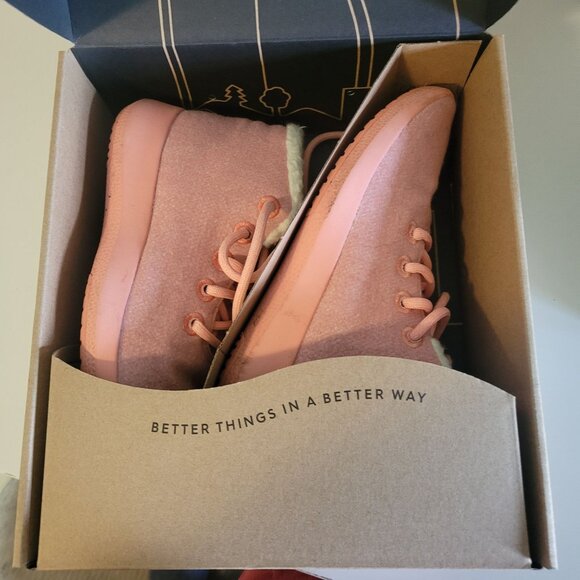 Allbirds Calm Coral Wool Runner-Up Mizzle Fluff Booties Size 9 - Picture 10 of 12